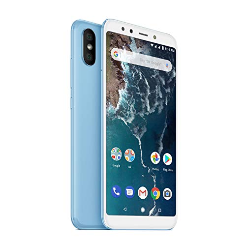 Xiaomi Mi A2 - Smartphone Android One (Pantalla FHD de 5,99", Qualcomm Snapdragon 660 a 2,2 GHz, RAM de 6 GB, ROM de 128 GB y cámara dual de 12 + 20 MP) Color azul [Versión española]