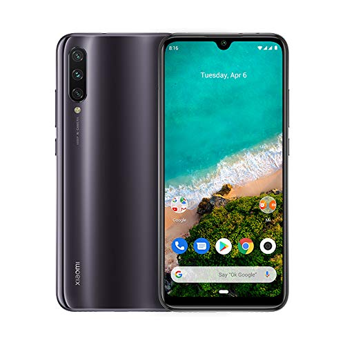 Xiaomi Mi A3 – Android One, AMOLED de 6,088" (Cámara frontal de 32 MP, trasera de 48 + 8 + 2 MP，4030 mAh, Jack de 3,5 mm, Qualcomm Snapdragon 665 2,0 GHz, 4 + 64 GB) Color Grisáceo [Versión española]