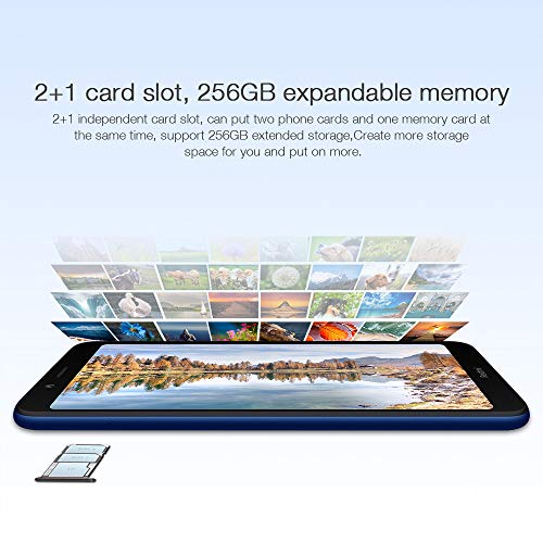 Xiaomi Redmi 7A Smartphone,2GB RAM 32GB ROM Dual SIM 5.45 '' Pantalla Completa HD, Qualcomm Snapdragon SDM439 Octa-Core Procesador,Fuente Grande,Cámara Trasera de 13MP Cámara Frontal de 5MP (Azul)
