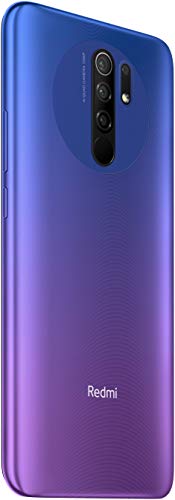 Xiaomi Redmi 9 - Smartphone con Pantalla FHD+ de 6.53" DotDisplay, 4 GB y 64 GB, Cámara cuádruple de 13 MP con IA, MediaTek Helio G80, Batería de 5020 mAh, 18 W de Carga rápida, Púrpura