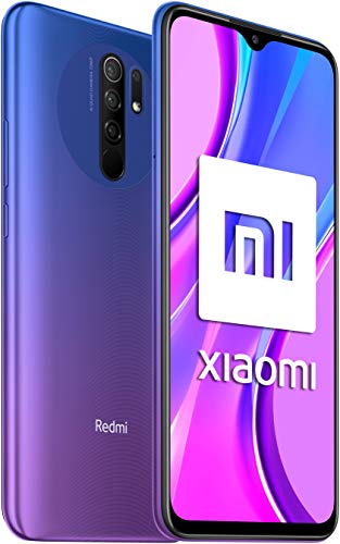 Xiaomi Redmi 9 - Smartphone con Pantalla FHD+ de 6.53" DotDisplay, 4 GB y 64 GB, Cámara cuádruple de 13 MP con IA, MediaTek Helio G80, Batería de 5020 mAh, 18 W de Carga rápida, Púrpura