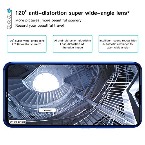 Xiaomi Redmi Note 8 Teléfono 4GB RAM + 128GB ROM, Pantalla Completa de 6.3”, Procesador Snapdragon 665 Octa-Core, 13MP Frontal y 48MP AI Cuatro Cámara Trasera Móviles Versión Global (Azul).