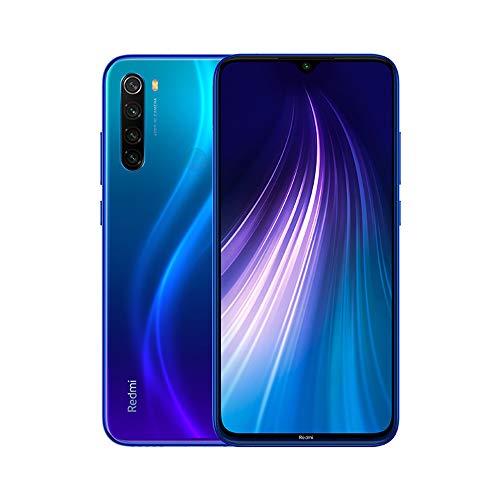 Xiaomi Redmi Note 8 Teléfono 4GB RAM + 128GB ROM, Pantalla Completa de 6.3”, Procesador Snapdragon 665 Octa-Core, 13MP Frontal y 48MP AI Cuatro Cámara Trasera Móviles Versión Global (Azul).