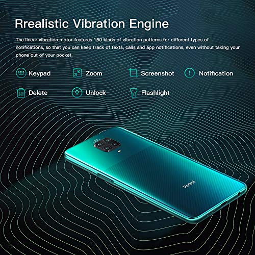 Xiaomi Redmi Note 9 Pro Smartphone, 6GB RAM 128GB ROM, Pantalla de Puntos de 6.67", Procesador Qualcomm Snapdragon 720G, Cámara Cuádruple AI (64MP + 8MP + 5MP + 2MP) Versión Global (Verde)