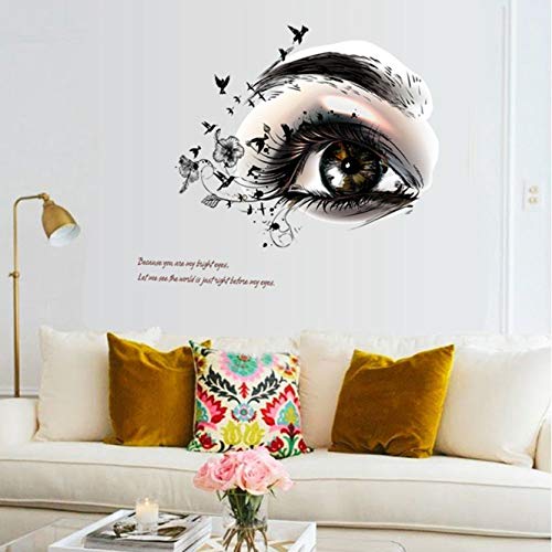 xiaoyamyi 2019 Nuevo Decoración Tienda Ojo Afiche Pared Ceja Sala Pegatinas Grande Belleza Desmontable Tendencia 2017 Personalidad Recuerdo Hogar Adhesivos Arte Salón Único para - Imagen Color