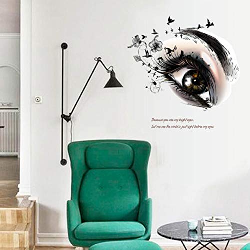xiaoyamyi 2019 Nuevo Decoración Tienda Ojo Afiche Pared Ceja Sala Pegatinas Grande Belleza Desmontable Tendencia 2017 Personalidad Recuerdo Hogar Adhesivos Arte Salón Único para - Imagen Color