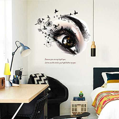 xiaoyamyi 2019 Nuevo Decoración Tienda Ojo Afiche Pared Ceja Sala Pegatinas Grande Belleza Desmontable Tendencia 2017 Personalidad Recuerdo Hogar Adhesivos Arte Salón Único para - Imagen Color