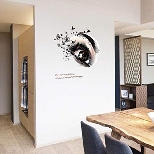 xiaoyamyi 2019 Nuevo Decoración Tienda Ojo Afiche Pared Ceja Sala Pegatinas Grande Belleza Desmontable Tendencia 2017 Personalidad Recuerdo Hogar Adhesivos Arte Salón Único para - Imagen Color