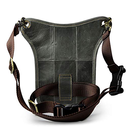 Xieben Bolso De Pierna para Hombres Mujeres Bolso De Cintura Ciclismo Multifuncional Montar Gris Oscuro