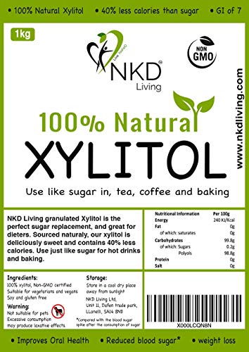 XILITOL 1 Kg, alternativa natural al azúcar | Con certificado de producto no transgénico