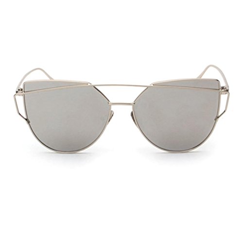 Xinantime Gafas de Sol Mujer, Mujeres Gafas Cuadradas 2017 Moda (Plata 2)
