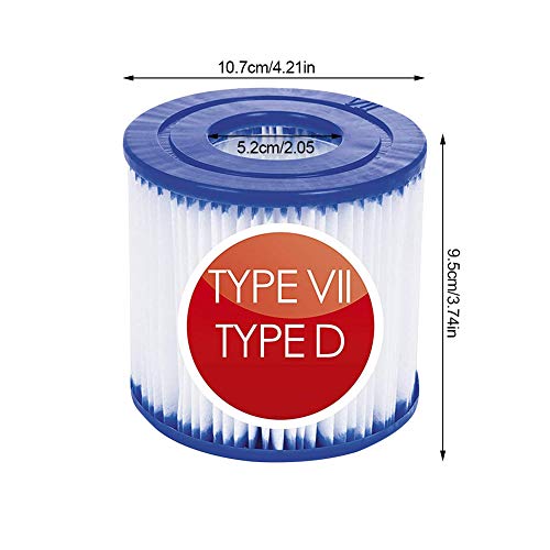 Xinchangda B - Cartucho de filtro para piscina hinchable B VII/I D para Lay-Z-Spa Miami, Vegas, Mónaco, Palm Springs