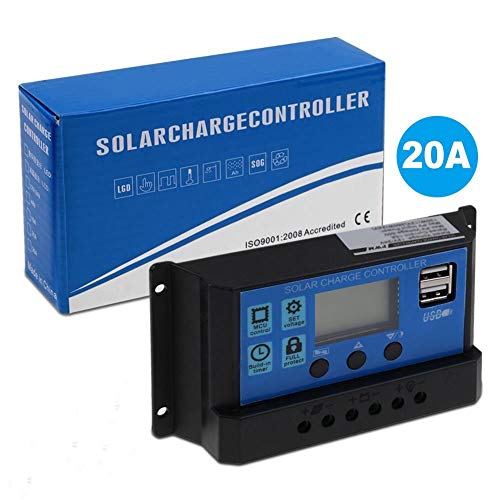 XINPUGUANG 200W kit de Panel Solar 2pcs 100w módulo monocristalino flexible 20A controlador para automóvil, embarcaciones, marina, autocaravana, caravanas, batería de 12v (Blanco)