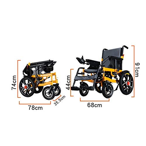 XINTONGDA Silla de Ruedas eléctrica Plegable para discapacitados Carro Plegable Antiguo Deshabilitado Scooter Capacidad de acción compensatoria
