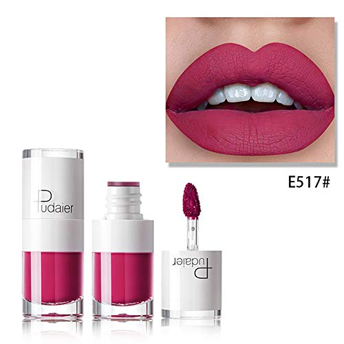 Xiton 1PC Barra de labios mate resistente al agua y dura más tiempo brillo de labios Copa antiadherente líquido del lápiz labial maquillaje hidratante labios altos pigmentadas Lip Stains (E517)