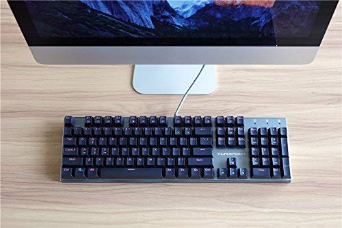 XIUYU Llaves de aleación de Aluminio Teclado mecánico Resistente al Agua Luz de Fondo del Teclado con Teclas de Juego Interruptor Brown Anti-ghosting