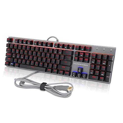 XIUYU Llaves de aleación de Aluminio Teclado mecánico Resistente al Agua Luz de Fondo del Teclado con Teclas de Juego Interruptor Brown Anti-ghosting