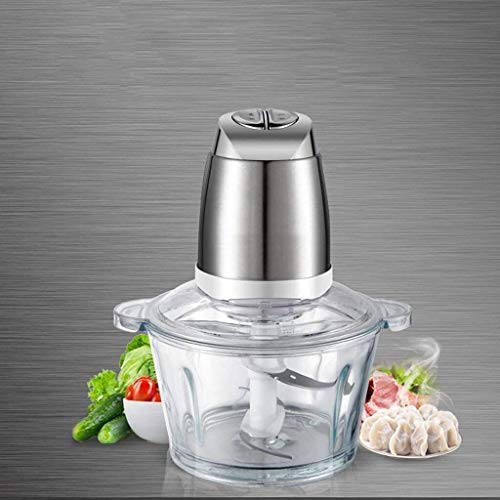 XIUYU Metal Molino de Carne eléctrico de Acero Inoxidable de Alimentos Recipiente de la picadora, Estable Antideslizante eficaz Guardar horario de Verano del Trabajo