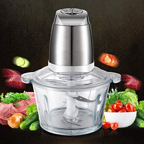 XIUYU Metal Molino de Carne eléctrico de Acero Inoxidable de Alimentos Recipiente de la picadora, Estable Antideslizante eficaz Guardar horario de Verano del Trabajo