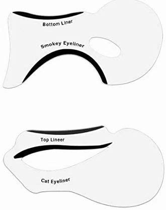 XiZiMi herramientas de belleza 10 piezas Plantilla delineador de ojos Maquillaje ahumado ojos de gato de belleza 6 en 1 pintura delineador de ojos tarjeta de belleza maquillaje de ojos de gato