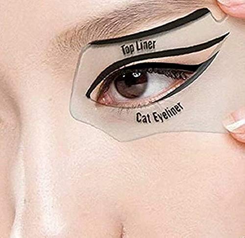 XiZiMi herramientas de belleza 10 piezas Plantilla delineador de ojos Maquillaje ahumado ojos de gato de belleza 6 en 1 pintura delineador de ojos tarjeta de belleza maquillaje de ojos de gato