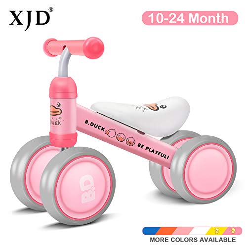 XJD Bicicleta Sin Pedales para Niños Juguetes de Bebé para Aprender a Caminar para Baby (10-24 Meses) el Primer Regalo de Cumpleaños de su Bebé en Bicicleta (Pato Rosa)