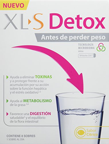 XLS Medical Detox - Ayuda a Eliminar Toxinas, al Metabolismo de la Grasa y Favorece una Digestión Saludable, 8 Sobres