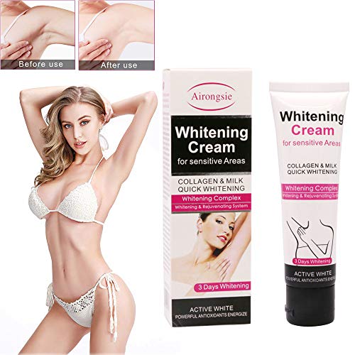 Xnuoyo Crema Blanqueadora, Skin Whitening Cream para Piel Oscura, Cuello, Áreas Sensibles, Codo, Muslo Interno, Axila Corporal Crema Axila Crema Blanqueadora de Piel Cuidado de la Piel-50ml