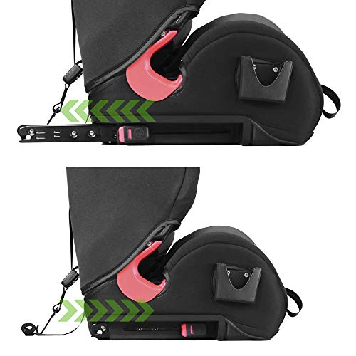 XOMAX HQ668 Silla de coche ISOFIX Grupo 1/2/3 con portabotellas I creciendo con el niño: 1-12 años, 9-36kg I cinturón de 5 puntos y cinturón de 3 puntos I funda extraíble y lavable I ECE R44/04