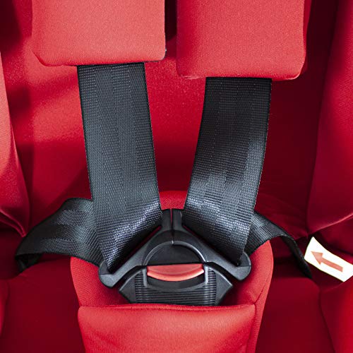 XOMAX XM-KI360 Silla de coche con 360° función de rotación y ISOFIX I rojo I 0-36 kg, 0-12 años, grupo 0/1/2/3 I Arnés de 5 puntos y arnés de 3 puntos I Funda desmontable y lavable I ECE R44/04