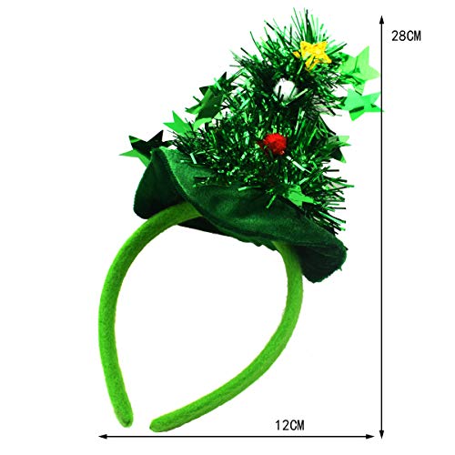 XONOR 2 Piezas de arbol de Navidad Diademas Fiesta de Disfraces Fiesta de fantasía Novedad Accesorio