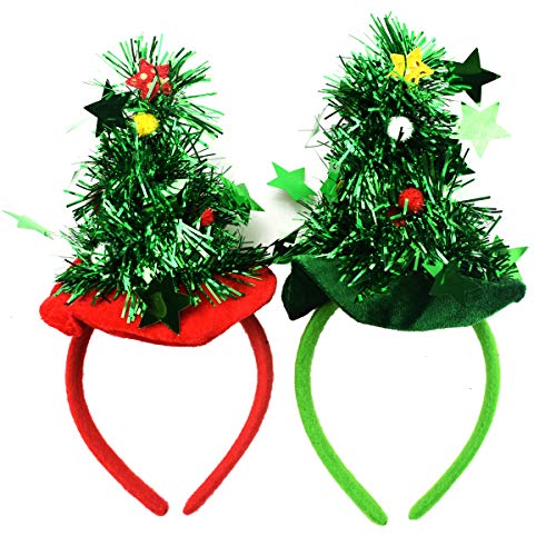 XONOR 2 Piezas de arbol de Navidad Diademas Fiesta de Disfraces Fiesta de fantasía Novedad Accesorio