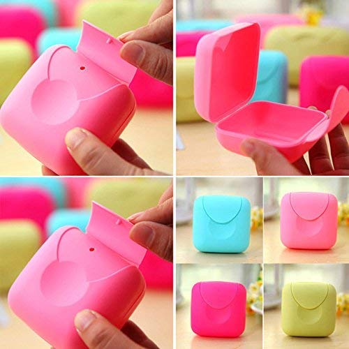Xrten Jabonera de Viaje,2pcs Cuadrado pequeño jabonera Caja para el Hogar, Baño, Senderismo, Viajar, Acampar y Otras Actividades al Aire