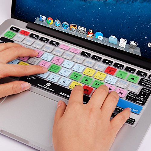 XSKN – Funda para el teclado de MacBook, MacBook Pro, MacBook Air, de 13", 15" y 17", con atajos para Adobe Premiere Pro, versión EU