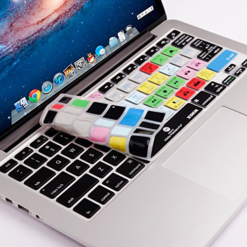 XSKN – Funda para el teclado de MacBook, MacBook Pro, MacBook Air, de 13", 15" y 17", con atajos para Adobe Premiere Pro, versión EU