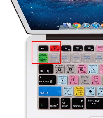 XSKN – Funda para el teclado de MacBook, MacBook Pro, MacBook Air, de 13", 15" y 17", con atajos para Adobe Premiere Pro, versión EU