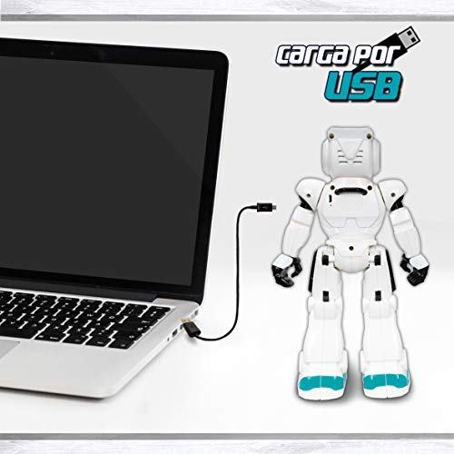 Xtrem Bots Robbie, robótica niños, Robot con Sensor de Movimiento y Control Remoto programable. Juguete Robots Inteligente, Color Blanco/Azul (XT380831)