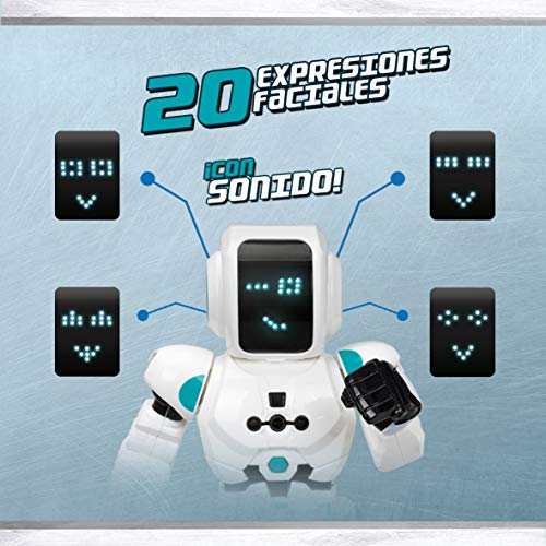Xtrem Bots Robbie, robótica niños, Robot con Sensor de Movimiento y Control Remoto programable. Juguete Robots Inteligente, Color Blanco/Azul (XT380831)