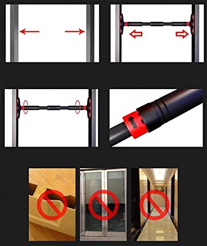 XUDREZ - Barra de puerta ajustable para barbilla, perfecta para flexiones, barbillas y brazos, ejercicios de hombro, aproximadamente hasta 180 kg (140-180 cm)