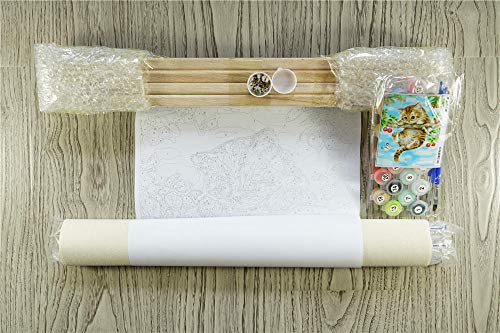 xuxut Pintura por Números DIY Tamaño Grande Salto Spider-Man Figura Lienzo Decoración De La Habitación Imagen De Arte Regalo para Niños-40X50Cm_DIY_Frame