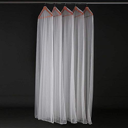 XXX 3PCS Cubierta de Polvo de Tul Larga Suave Transparente para Ropa de hogar Vestido de Novia Ropa Vestido de Novia Hilo Protector de Malla, 160 cm