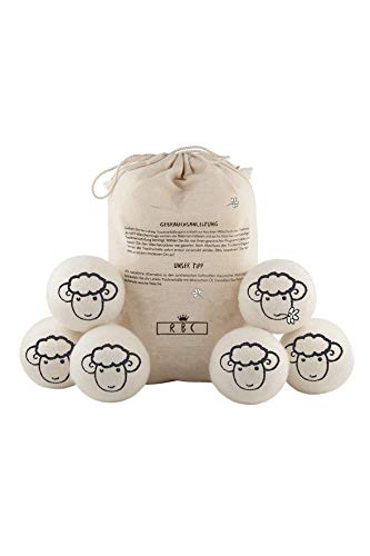 XXXLTrocknerbälle para secadora - el suavizante natural de 100% lana de oveja - hecho a mano - cuida mejor la ropa