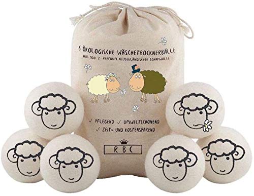 XXXLTrocknerbälle para secadora - el suavizante natural de 100% lana de oveja - hecho a mano - cuida mejor la ropa