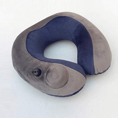 XZJJZ Almohada de Viaje Inflable, Almohada de Viaje for Aviones Almohada de Viaje de Aire Suave con Funda Lavable for vagón de Tren Hogar y Oficina Compacto