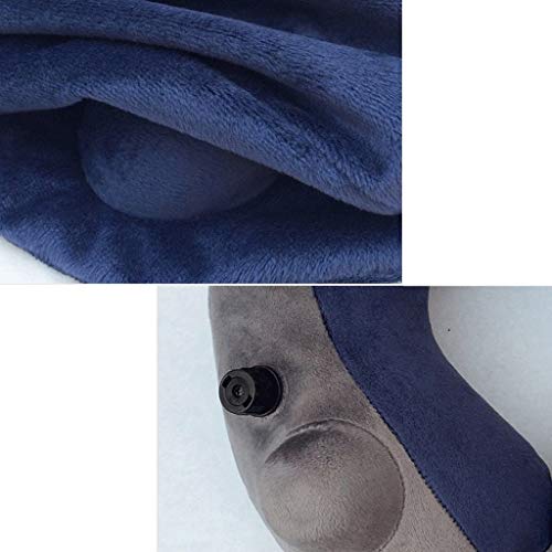 XZJJZ Almohada de Viaje Inflable, Almohada de Viaje for Aviones Almohada de Viaje de Aire Suave con Funda Lavable for vagón de Tren Hogar y Oficina Compacto