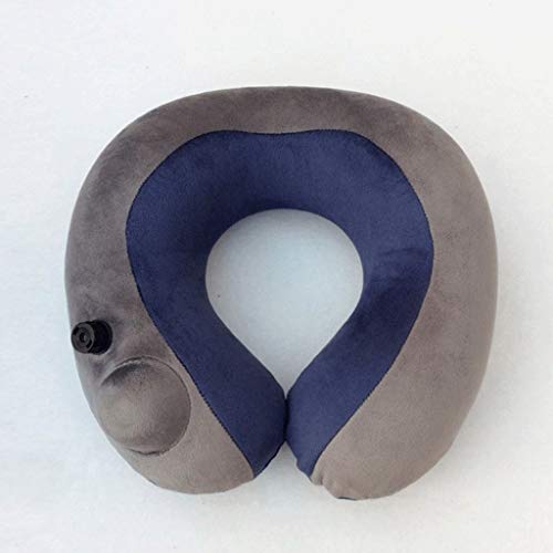 XZJJZ Almohada de Viaje Inflable, Almohada de Viaje for Aviones Almohada de Viaje de Aire Suave con Funda Lavable for vagón de Tren Hogar y Oficina Compacto