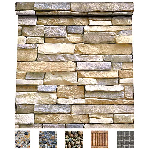 Y-Step - Papel pintado adhesivo 3D impermeable (0,5 x 10 m, autoadhesivo), color negro.