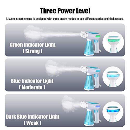 Yaasier Plancha Ropa Vapor Vertical, 1500W Plancha Vertical Viaje 250ML Plancha Ropa Portatil Adecuado para Home y Travel, Calienta en 30 Segundos,Tres Modos