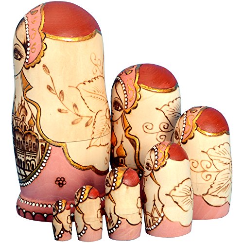 YAKELUS, Marca Profesional de Matrioska, Muñecas Rusas Matrioska 7 Piece Madera Matrioska de Rusia de 7 Capas, Hecha a Mano y por el Tilo, es un Juguete y un Regalo