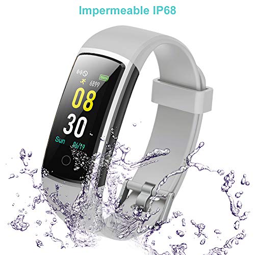 YAMAY Pulsera de Actividad Inteligente Impermeable IP68 con 14 Modos de Deporte,Pulsera Inteligente con Pulsómetro, Blood Pressure, Sueño,Podómetro,Pulsera Deporte para Android y iOS Teléfono móvil